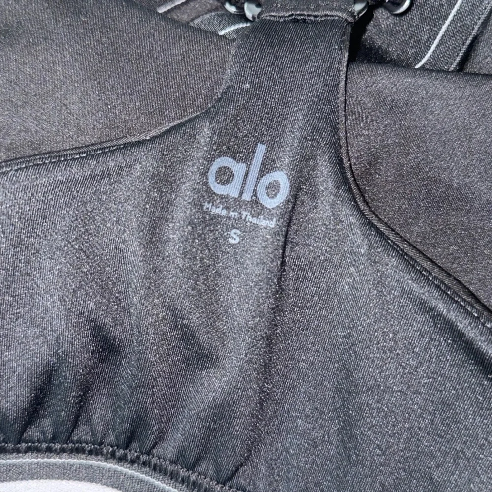 Alo Yoga Airlift Suit Up Set Black White Activewear Bra Leggings‎ - Small